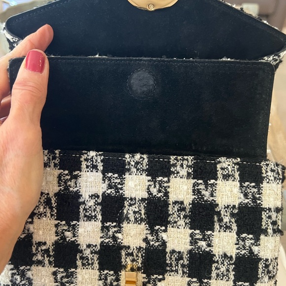Chic Black and White Checkered Women's Bag - Picture 4 of 5